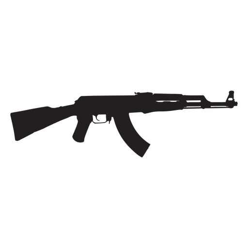 Ak-47-assault-rifle-grey-silhouette-transparent-png-svg